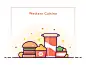 SA9527  Fast food guide page - Outline Style