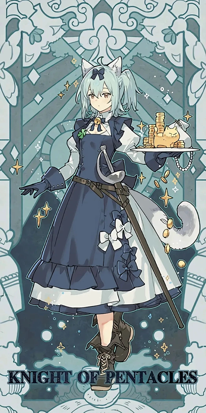 【转载】BILIBILI幻星集 2233塔罗牌I+II（权杖＋圣杯＋星币＋宝剑＋封面牌）合集-花瓣网