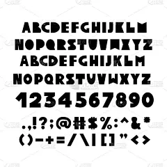 Alphabet in Scandinavian style