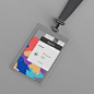 Imperio: Mixing stark grayscale brand elements with more fluid pops of color for conference badges