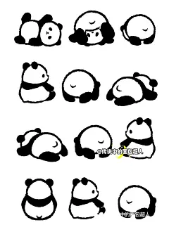 简简单单，可可爱爱（大熊猫简笔画） - 小红书