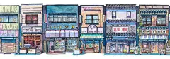 品牌丨浓浓“宫崎骏”风！用水彩画遍东京50家梦幻小店，竟是个波兰人 : 60万插画师共同关注→插画与品牌设计