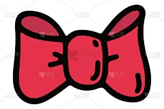 手绘蝴蝶领结。剪纸艺术生日蝴蝶领结图标。的标志涂鸦。