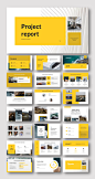 Blue & Yellow Creative Report PowerPoint Template – Original and High Quality PowerPoint Templates