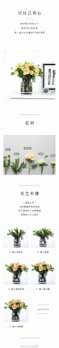 #FlowerPlus# “我这就去那葱茏的堤岸，去那儿袒露体魄和真容。”本周全国9种混合鲜花插花教程。如果花都开好了，那就造作吧~~