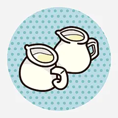 圆形图标 https://88ICON.com 杯子 圆点 牛奶 矢量图 手绘酸奶