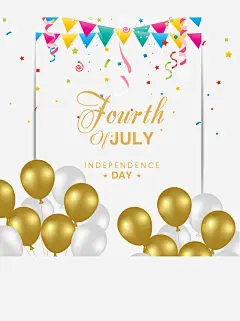 黄白独立日横幅矢量图高清素材 庆祝日 横幅 气球 海报 独立日 独立日横幅 矢量图 免抠png 设计图片 免费下载