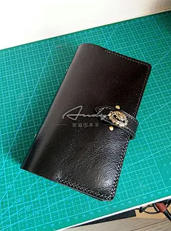 牛皮黑色活页小本