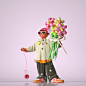 art c4d Character Character design  Clothing Fashion 