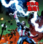 首先在漫画《恐惧本源》中，美国队长的盾牌被反派大蛇给掰碎了，后来雷神手持奥丁神剑和雷神之锤向大蛇发起冲锋，雷神首先扔出了雷神之锤，然后被大蛇打落在地。