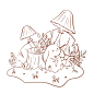 儿童插画｜小场景线稿