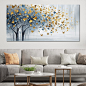 A Touch of Blue in a Golden Grove | NicheCanvas