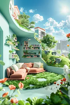 3D家居电商景观户外场景