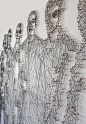 Pamela Campagna and Thomas Scheiderbauer's thread and nail portraits