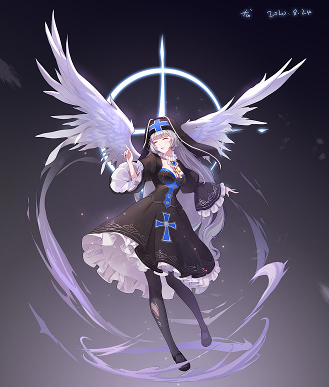失落天使/二次元女角色插画