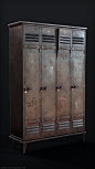 Lockers - Game Ready, Maxime Goichot : Here's a new asset I recently worked on, it's a vintage metal cabinet. As usual, it's game ready (1.8k tris, single texture set, overlapped uvs, etc) Choose your favorite 3D viewer I added both a sketchfab and marmos
