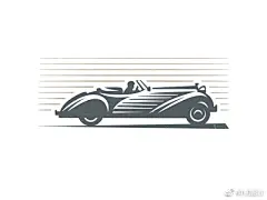 #插画狂想# 版画木刻风格的汽车图形图像插图分享 @微博设计美学 ​​​​