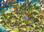 Ultimate Pirates - Map, Grafit Studio : Splash Screen art for the upcoming "Ultimate Pirates" app game by Grafit & Moonmana Studios. <br/>This project is a collaboration between two studios, and Grafit is responsible for artworks. Chec