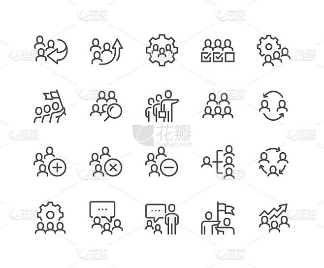 线路团队工作图标