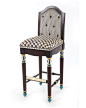 Courtly Check Underpinnings Barstool with Back