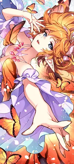 Nardack  二次元少女  
动漫壁纸  蝴蝶