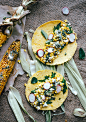 Roasted corn with spicy chimichurri butter via Artful Desperado