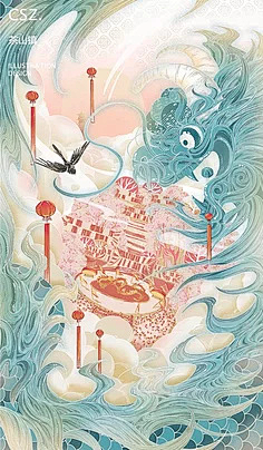 沐心；蕴焱采集到商业插画参考