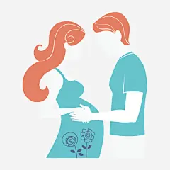 卡通人物人物新图网 https://ixintu.com 卡通人物 人物 卡通 插画 孕妇 怀孕 大肚子 孕妈 准妈妈 母亲