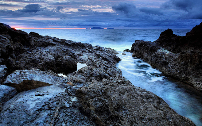 海边岩石美丽风光46046_山水风景_风...