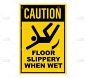 湿警示牌时地板滑