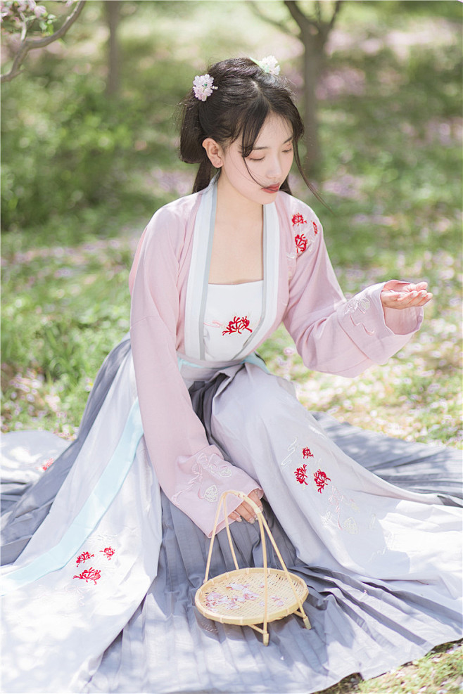 梦魂川国色芳华传统汉服女对襟齐腰襦裙套装褶裙刺绣春夏装淘宝网