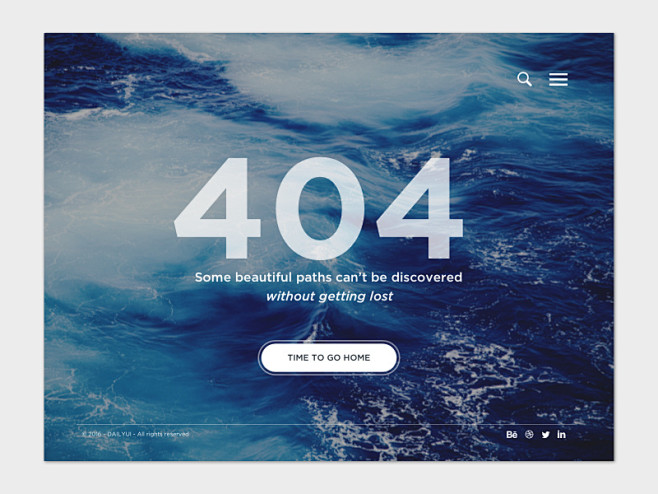 网页404界面设计@辛未设计，整理
