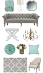 Home design inspiration - Teal & Grey Design Board