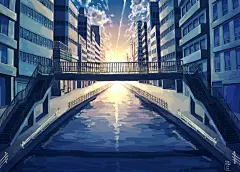 带我到对面去，过街天桥特辑插画，7张日系天桥壁纸》第六期《