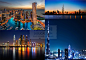美丽的迪拜繁华城市夜景高清摄影图片