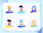 Avatar Illustrations - Noansa Team person avatar icons human flat illustration face head man illustration woman illustration hijab vector illustration peoples people illustration character design character avatar design avatar illustrations vector nature 