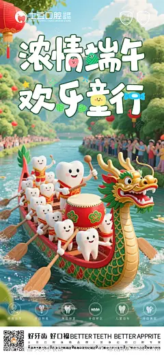 口腔端午节儿童节双节海报-源文件-志设网-zs9.com