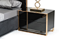 Cartier Modern Black & Rosegold Nightstand : This nightstand is on everyone's list. The classy rose gold color brings in a modern touch to any sophisticated and elegant bedroom.  Features: Black High Gloss