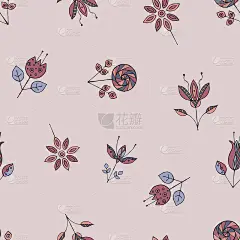 矢量无缝手绘图案，装饰风格化童花涂鸦风格，图形插画，装饰性可爱手绘涂鸦系列，卡通，素描插图