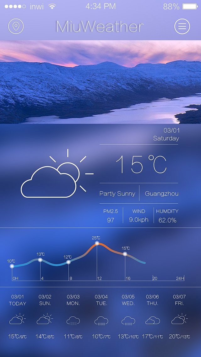 天气类APP的UI界面和天气插件设计（M...