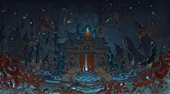 江南百景图，国风插画，鬼门关