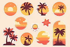 夏季元素插图插画