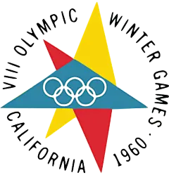 历届冬奥会会徽 (1932-2018) | Winter Olympic Games logo (1932-2018) -1960年第8届斯阔谷冬奥会会徽

时间：1960年02月18日-1960年02月28日 
地点：美国斯阔谷 
1960年美国斯阔谷冬季奥运会会徽由美国国旗颜色的三个三角形与奥林匹克五环组成。而几个三角形的叠加所产生的立体效果使它看起来像一颗星或一枚雪花的结晶。