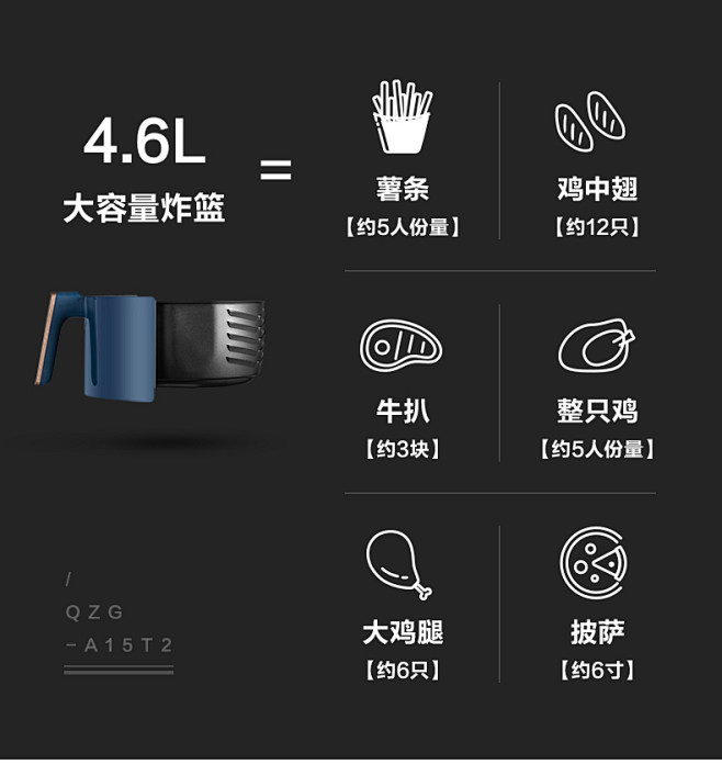 小熊空气炸锅家用烤箱一体多功能新款空气电...