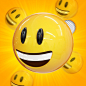 PSD smiling face emoji with smiling eyes and a broad open smile