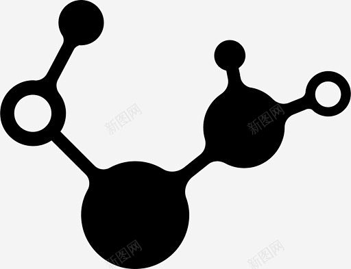 分子粒子科学图标 平面电商 创意素材