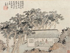 字裏行間采集到中国山水人物画卷-石涛