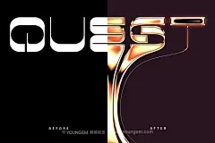 金属镀铬液化融化艺术文字母广告海报标题ps特效样机素材下载_颜格视觉