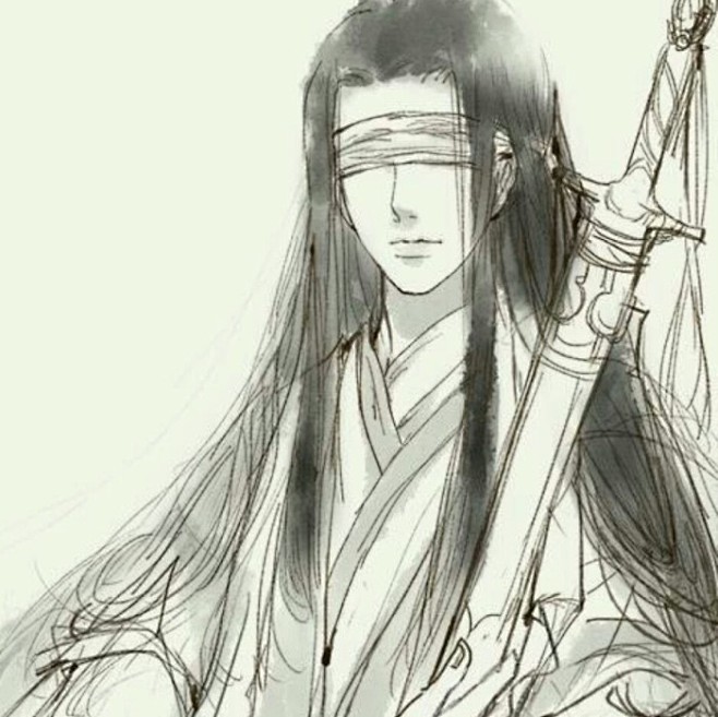 古风头像男蒙眼殇