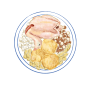 #插画#手绘汤疗食材——清热健脾汤
猴头菇、云苓、白扁豆、茨实、鹧鸪
